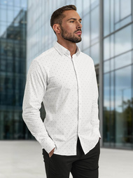 Pánská Košile Bílá OZONEE V/V180