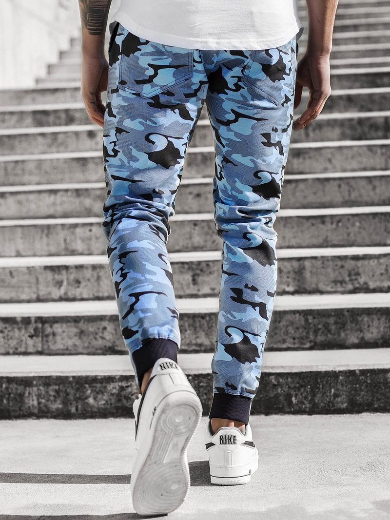 Pánské Kalhoty Jogger Maskáčové-Modré OZONEE A/1003