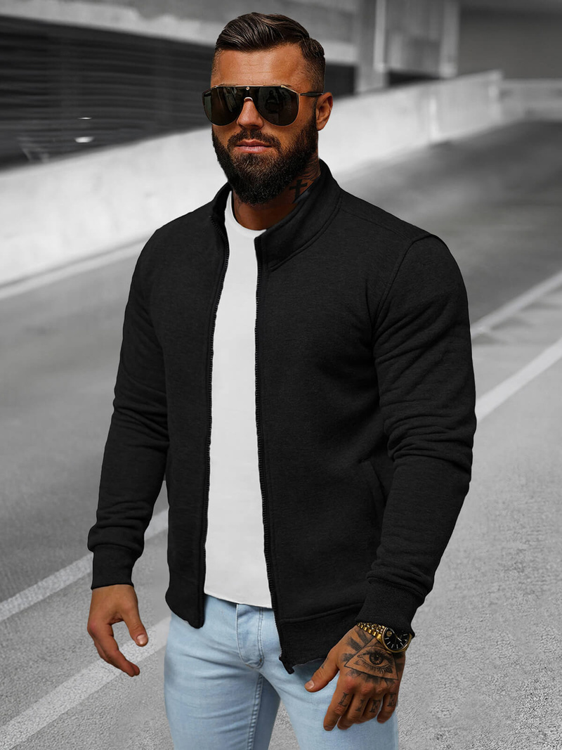 Pánská Mikina Černá OZONEE JS/2002Z