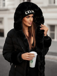 Dámská Bunda Černá OZONEE JS/5M3156/392Z