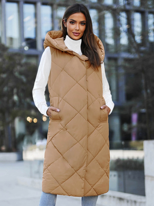 Dámská vesta camelová OZONEE JS/5M3165/84