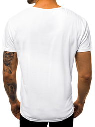 Pánské Tričko Bílé OZONEE JS/KS1945