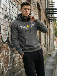 Pánská Mikina Grafitová OZONEE JS/8B1756/5Z