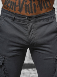 Pánské Chino Jogger Kalhoty Grafitové OZONEE NB/MP0202GS