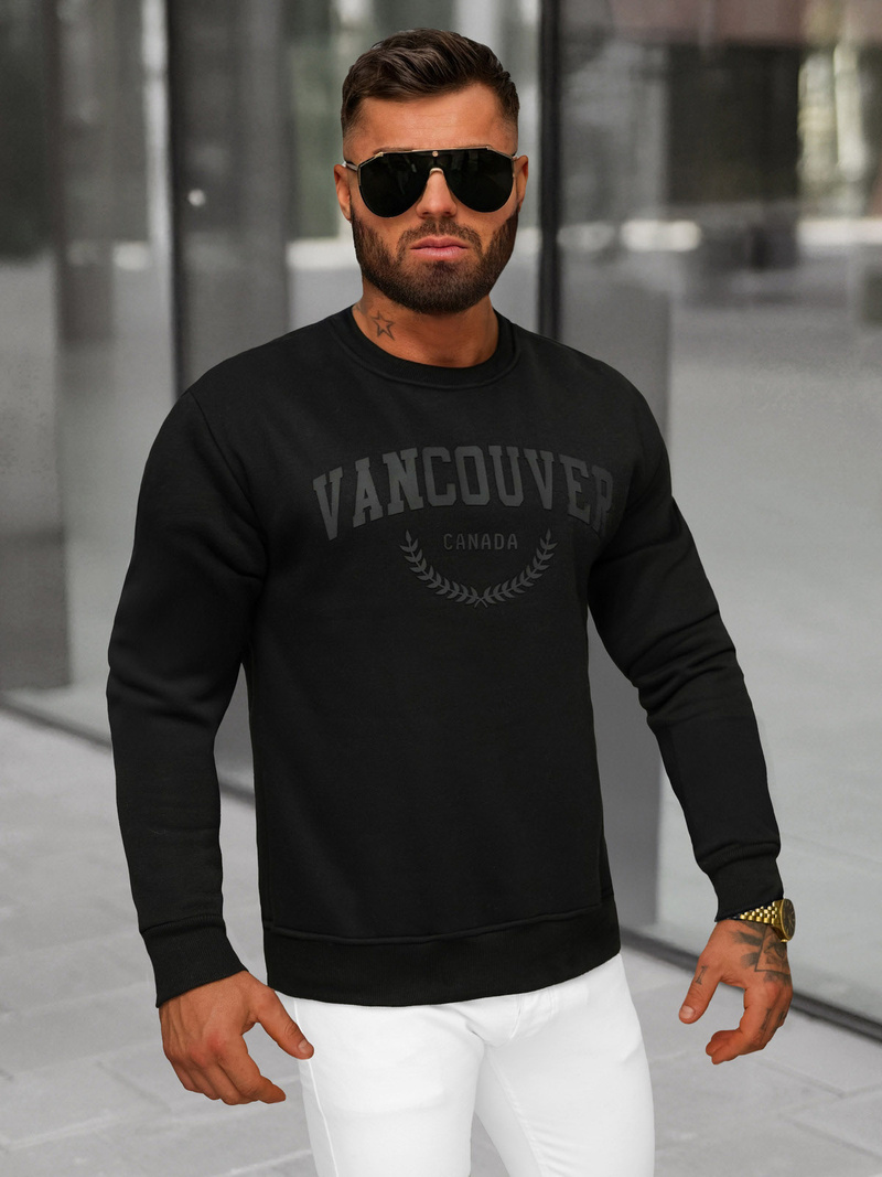 Pánská Mikina Černá OZONEE JS/8B1363/3