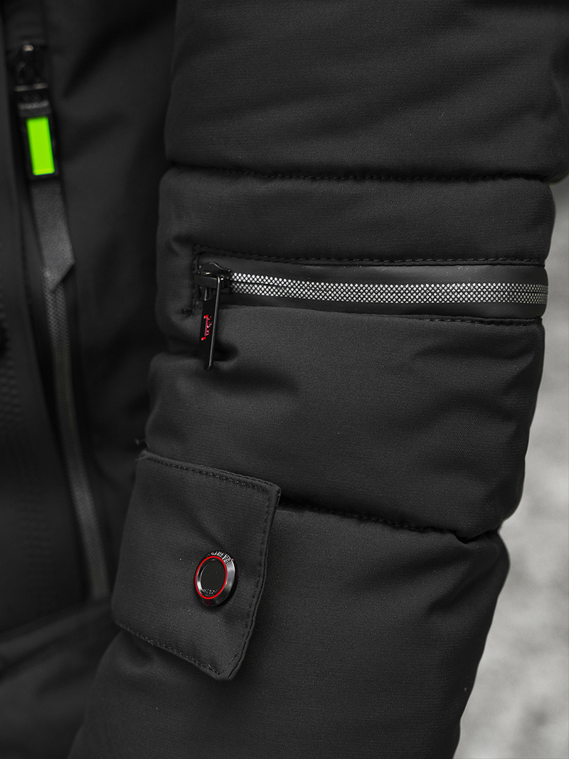 Pánská Zimní Bunda Černá OZONEE JS/22M55/392