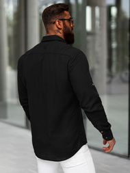 Pánská Košile Černá OZONEE O/V144