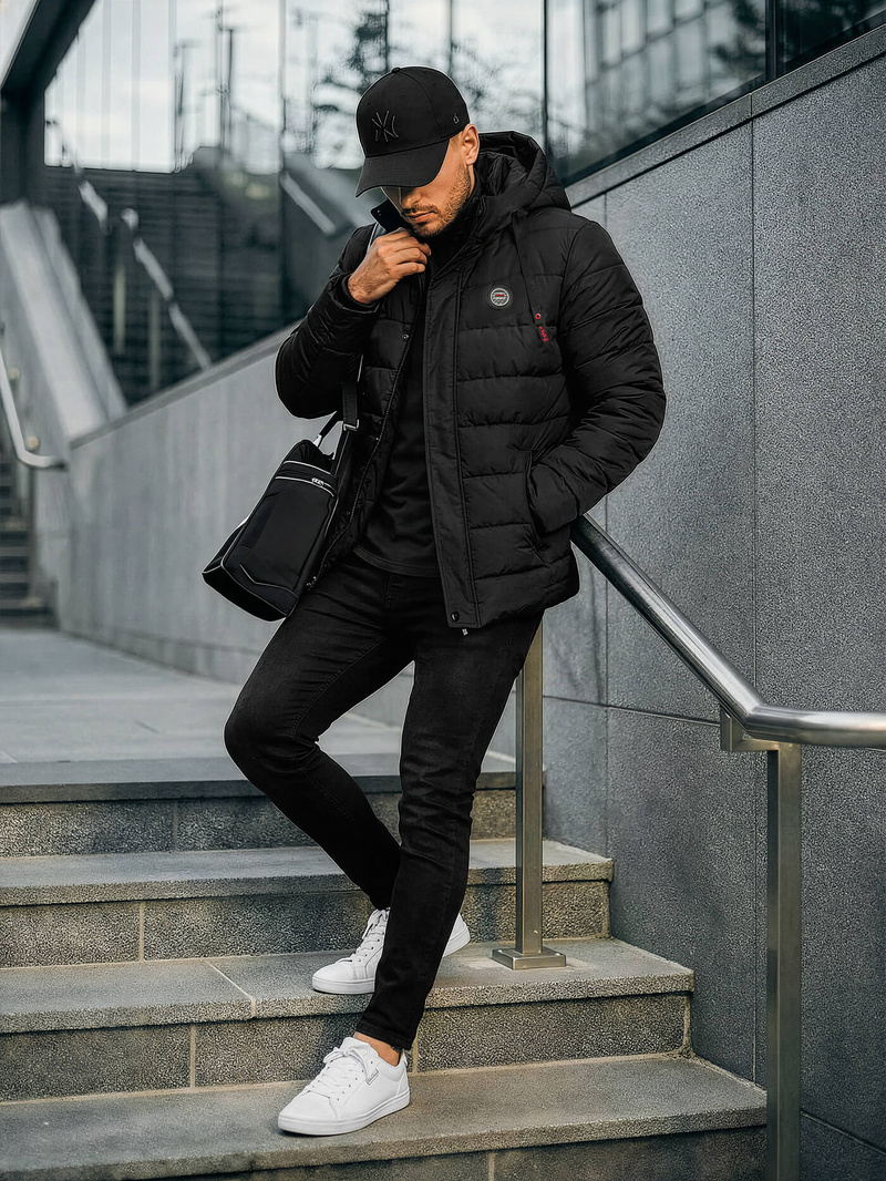 Pánská Bunda Černá OZONEE JS/31M5081/392Z