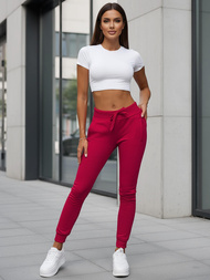 Dámské tepláky tmavě červené OZONEE JS/CK01/59Z