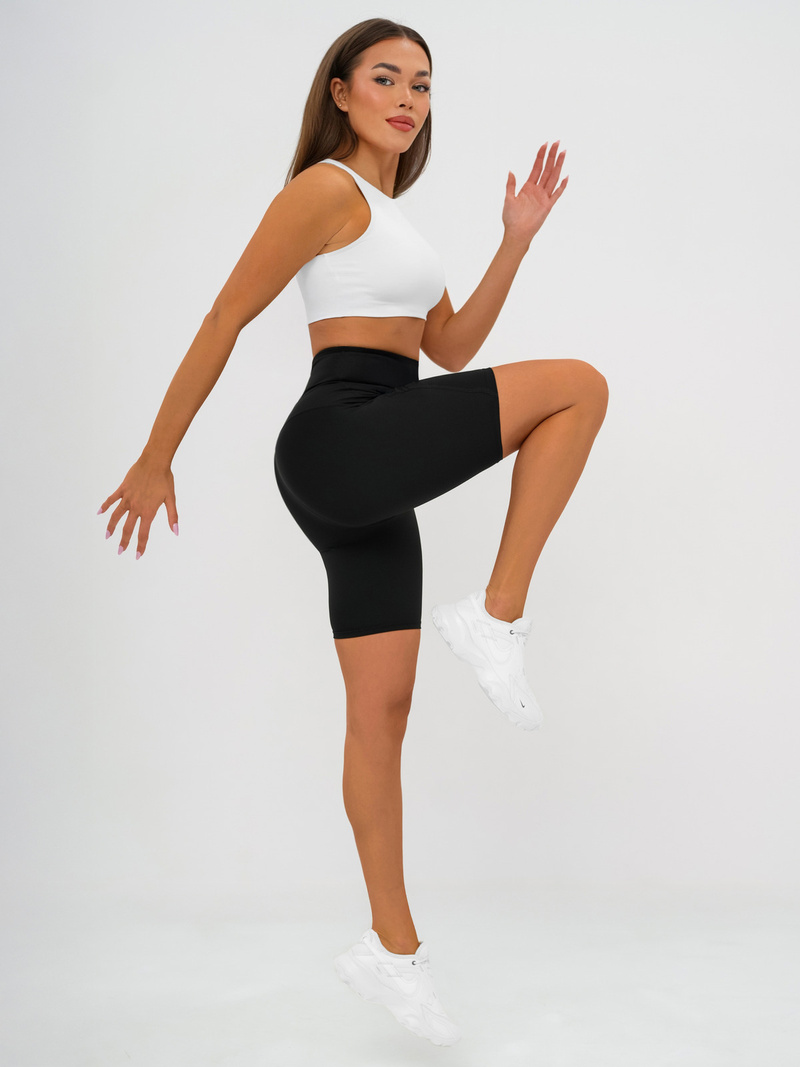 Krátké černé dámské legíny OZONEE JS/17K583/3