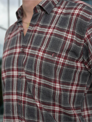 Pánská Košile Vínová OZONEE V/V178