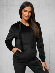 Dámská velurová tepláková souprava černá OZONEE JS/35C1612/3