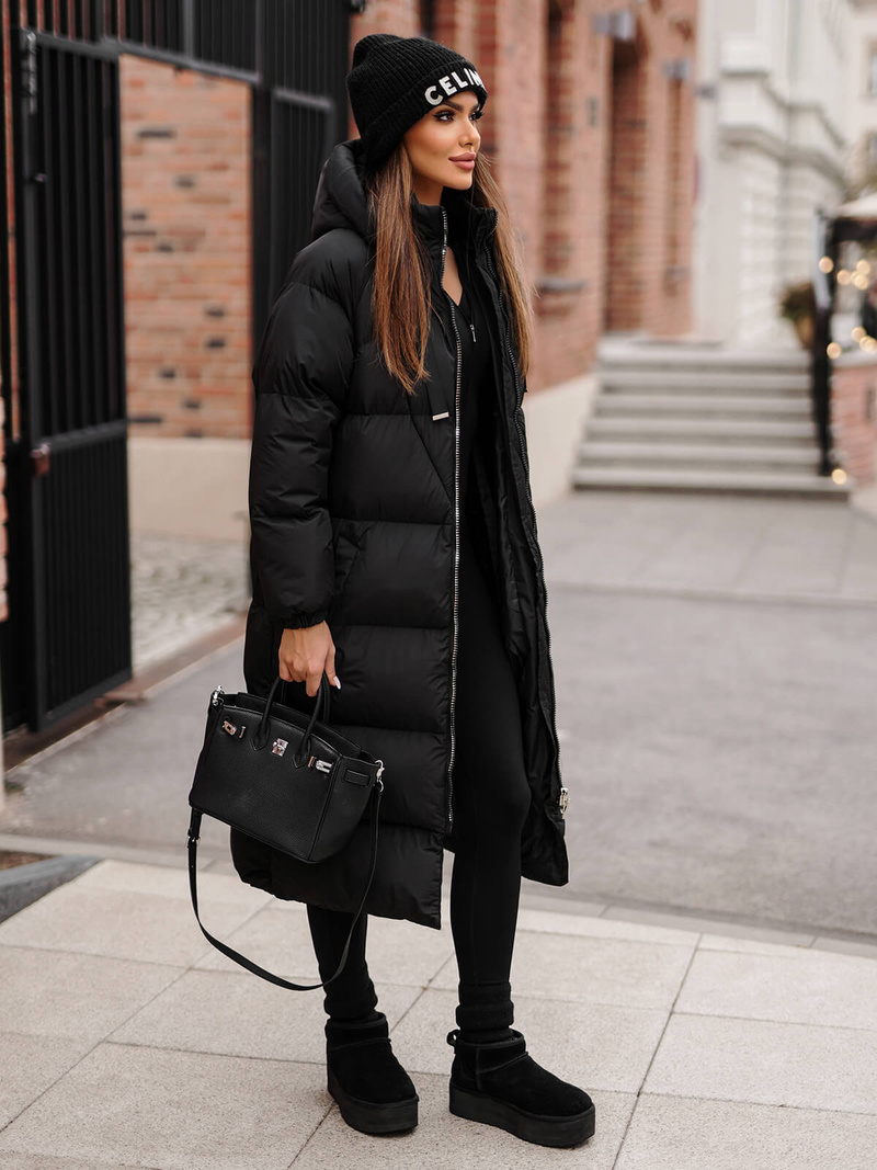 Dámská Bunda Černá OZONEE JS/5M3163/392Z