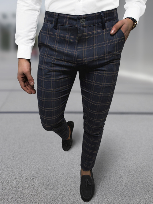 Pánské Chino Kalhoty Námořnické Modré OZONEE DJ/5632