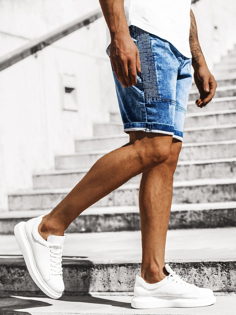 Pánské džínové kraťasy Modré OZONEE RF/HY319