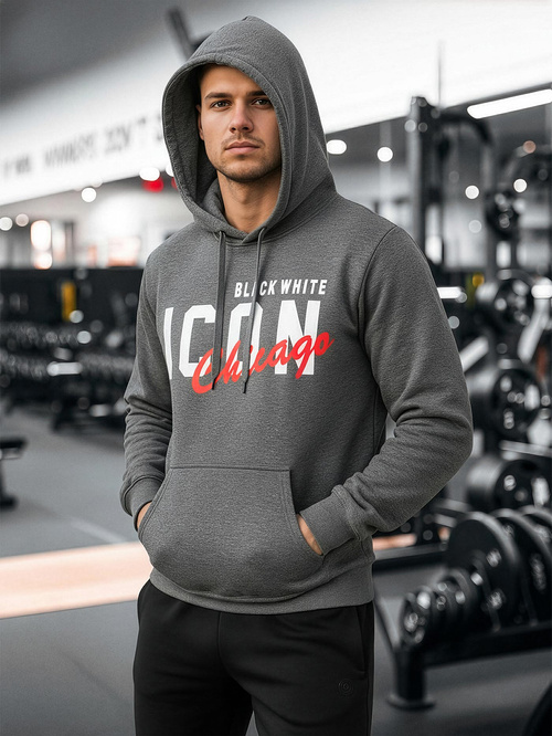 Pánská Mikina Grafitová OZONEE JS/8B1736/5