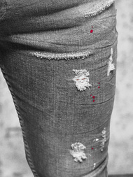 Pánské Džíny Grafitové OZONEE O/MB459