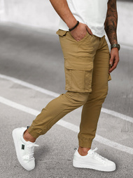 Pánské Chino Jogger Kalhoty Béžové OZONEE NB/MP0202KZ