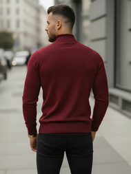 Pánský Svetr Tmavě Vínový OZONEE V/V24503