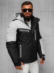 Pánská Zimní Bunda Černo-Šedá OZONEE JS/91M9903/92Z