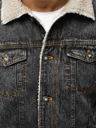 Pánská Džínová Bunda Grafitová OZONEE JB/JP1109Z 