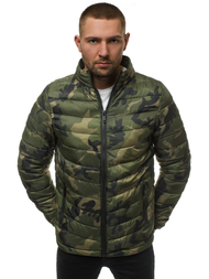 Pánská Bunda Zelená-Maskáčové OZONEE JS/SM80Z