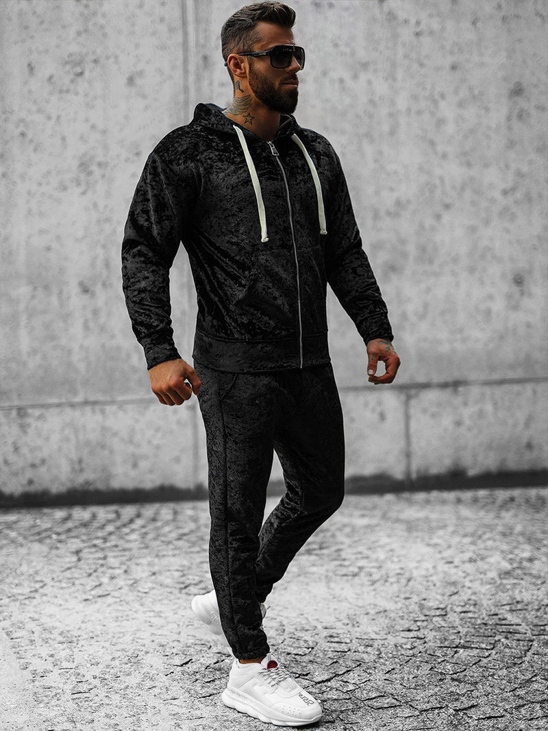 Pánská Tepláková Souprava Černá OZONEE O/D8123/9153