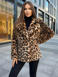 Dámská bunda béžovo-hnědá OZONEE JS/61M8500/158Z