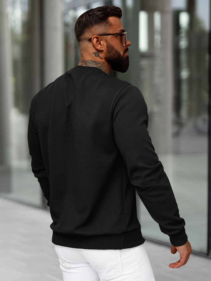 Pánská Mikina Černá OZONEE O/P2031Z