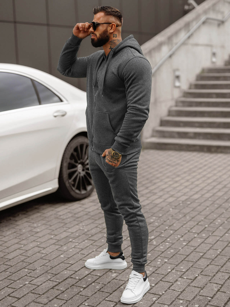 Pánská Tepláková Souprava Grafitová OZONEE JS/68C10386/5Z