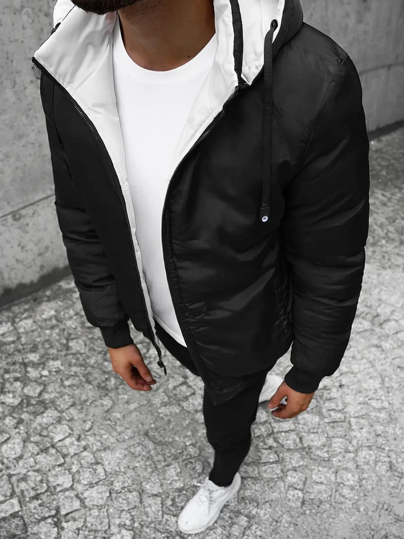 Pánská Oboustranná Bunda Bílá OZONEE JS/M761/281