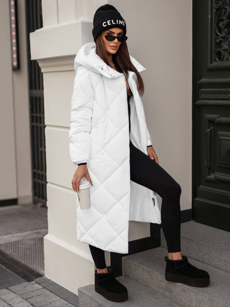 Dámská Bunda Bílá OZONEE JS/5M3173/281Z