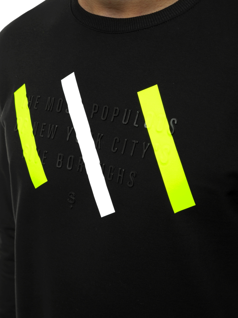 Pánská Mikina Černá OZONEE MACH/2105