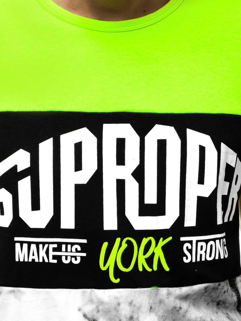 Pánské Tričko Zelené OZONEE JS/KS1974