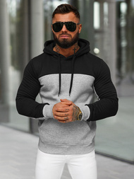 Pánská Mikina Šedé OZONEE JS/8B1307/2