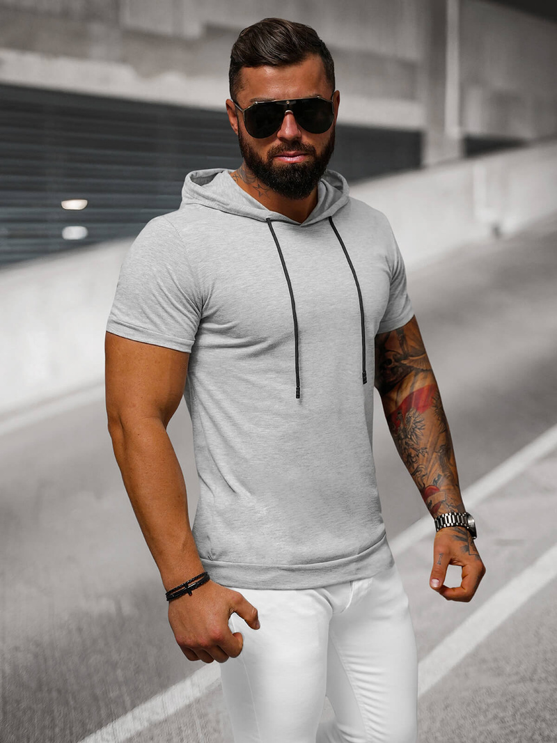 Pánské Tričko Šedý OZONEE JS/8T955/2