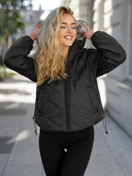 Dámská bunda černo-béžová OZONEE JS/16M9315/392B