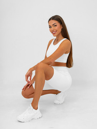 Krátké bílé dámské legíny OZONEE JS/17K583/1