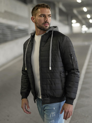 Pánská Bunda Černá OZONEE JS/8M985/392Z