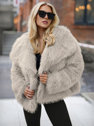 Dámská Bunda Šedo-Béžová OZONEE JS/61M8515/92