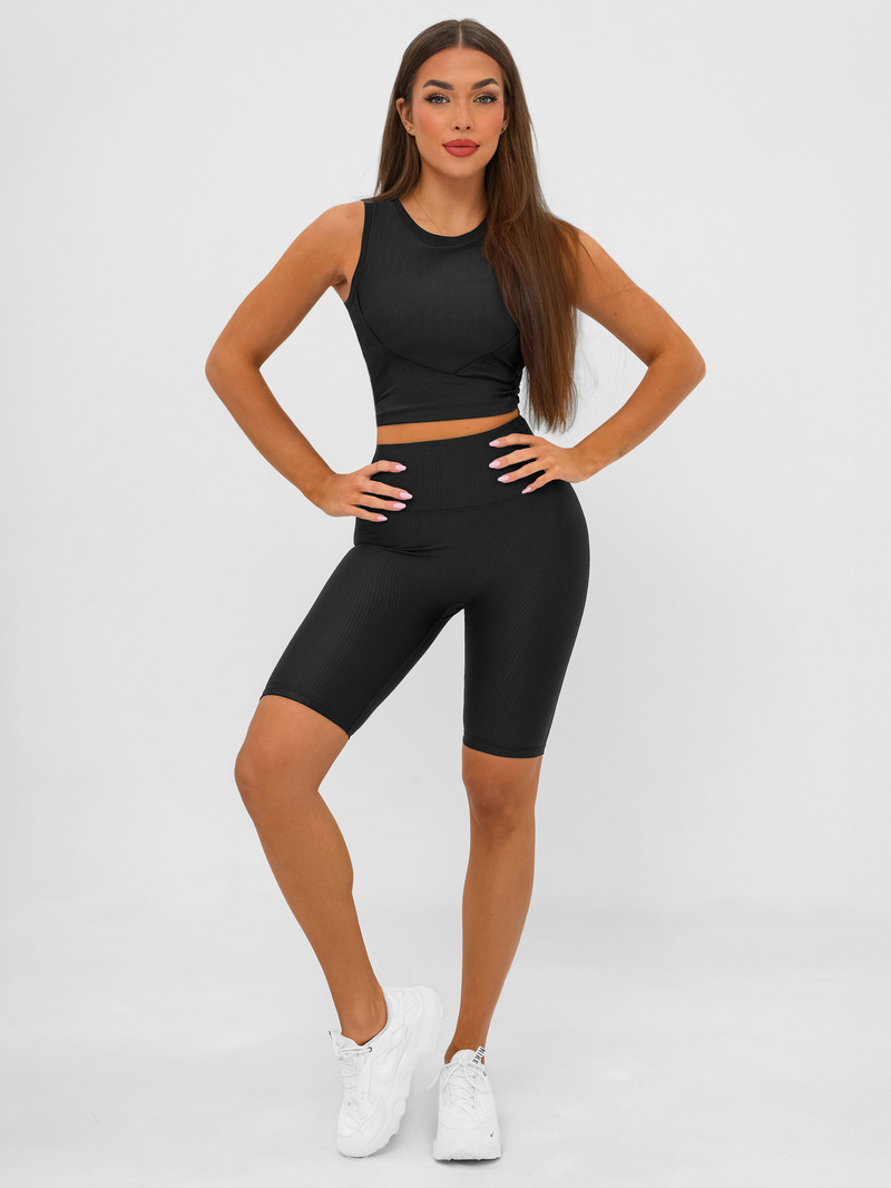 Krátké dámské legíny černé OZONEE JS/17K597/3