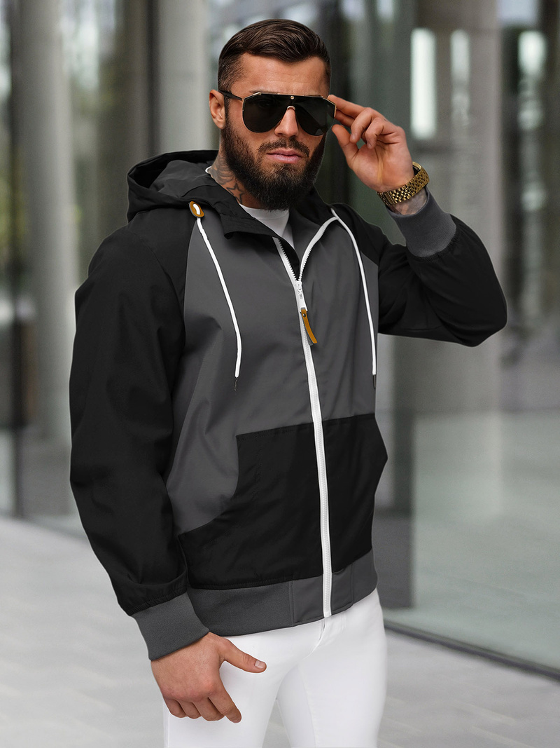 Pánská Bunda Černá OZONEE JS/5M3213/392