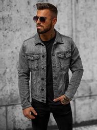 Pánská Džínová Bunda Grafitová OZONEE T/90022Z