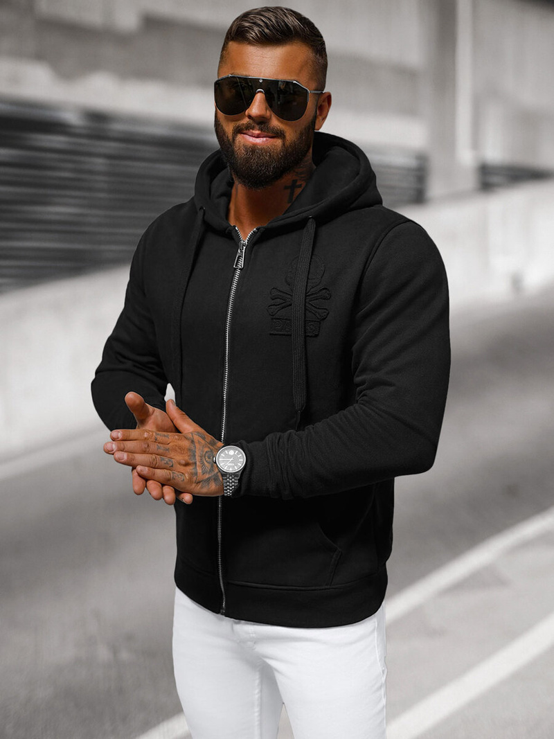 Pánská Mikina Černá OZONEE NB/MF2003