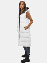 Dámská Vesta Oboustranná Bílá OZONEE JS/5M755/281