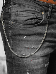 Pánské Džíny Černé OZONEE O/MB463