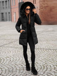 Dámská Zimní Bunda Černá OZONEE JS/16M9099/392Z