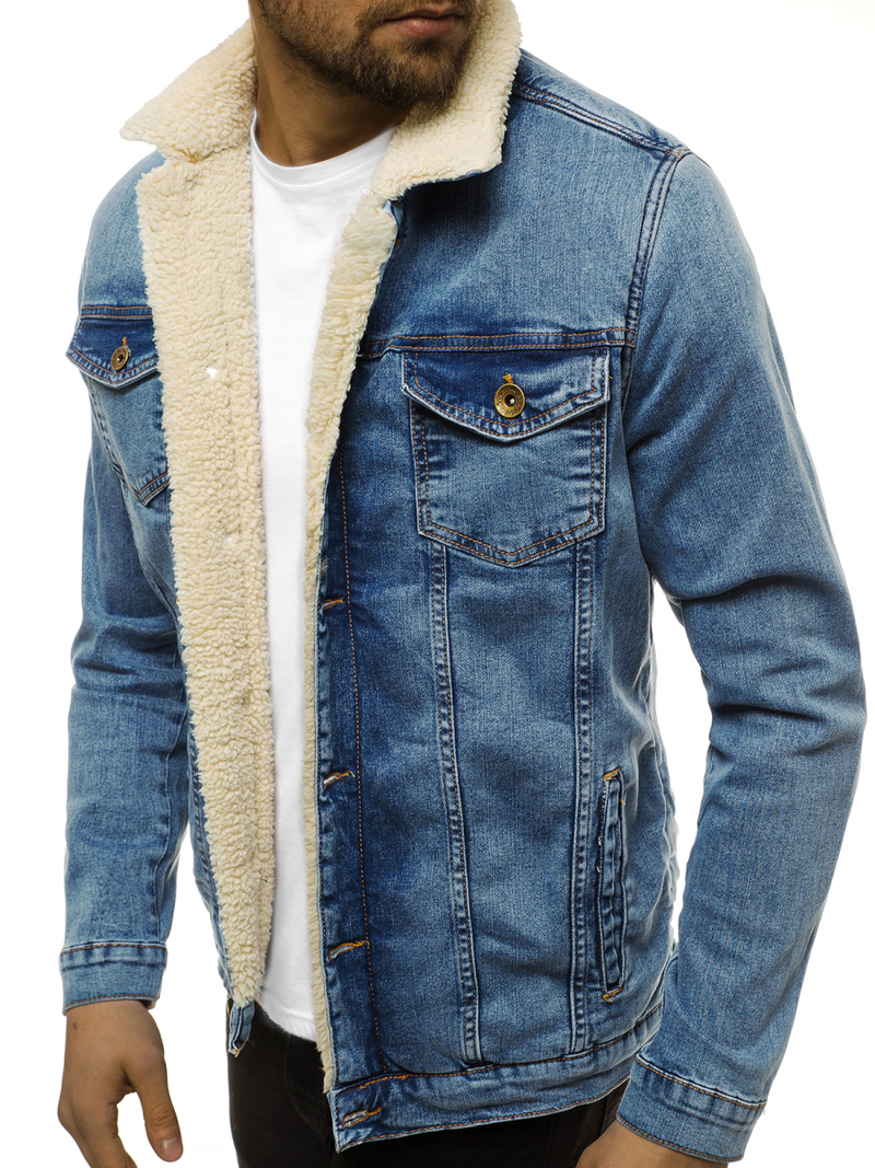 Pánská Džínová Světle-Modrá OZONEE BN/5941