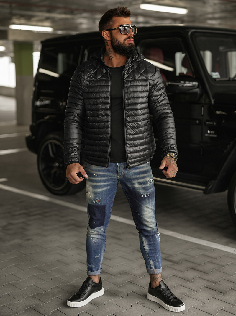 Pánská Bunda Černá OZONEE JS/16M9328/392BZ