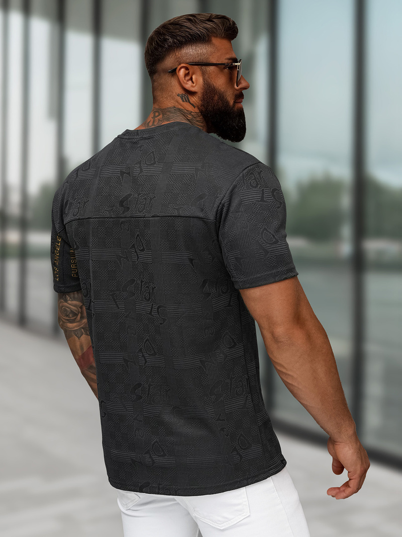 Pánské Tričko Černé OZONEE O/QQ1568